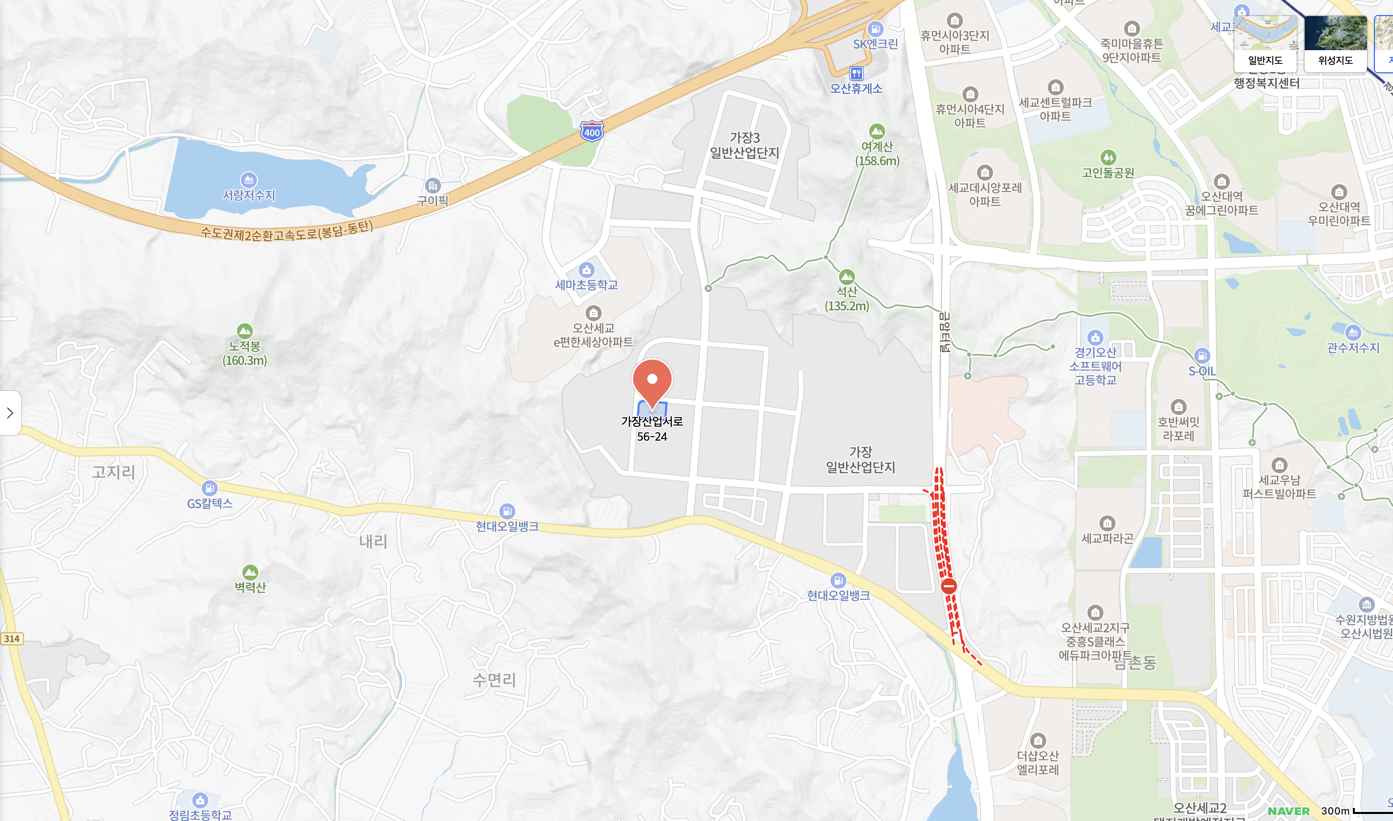 ANCORS location map — 경기도 오산시 가장산업서로 56-24